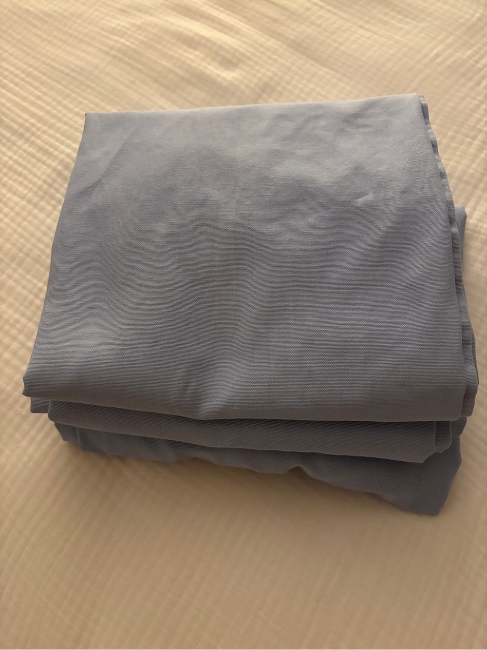 pottery barn kids tab top blue cotton curtains 3 panels drapes